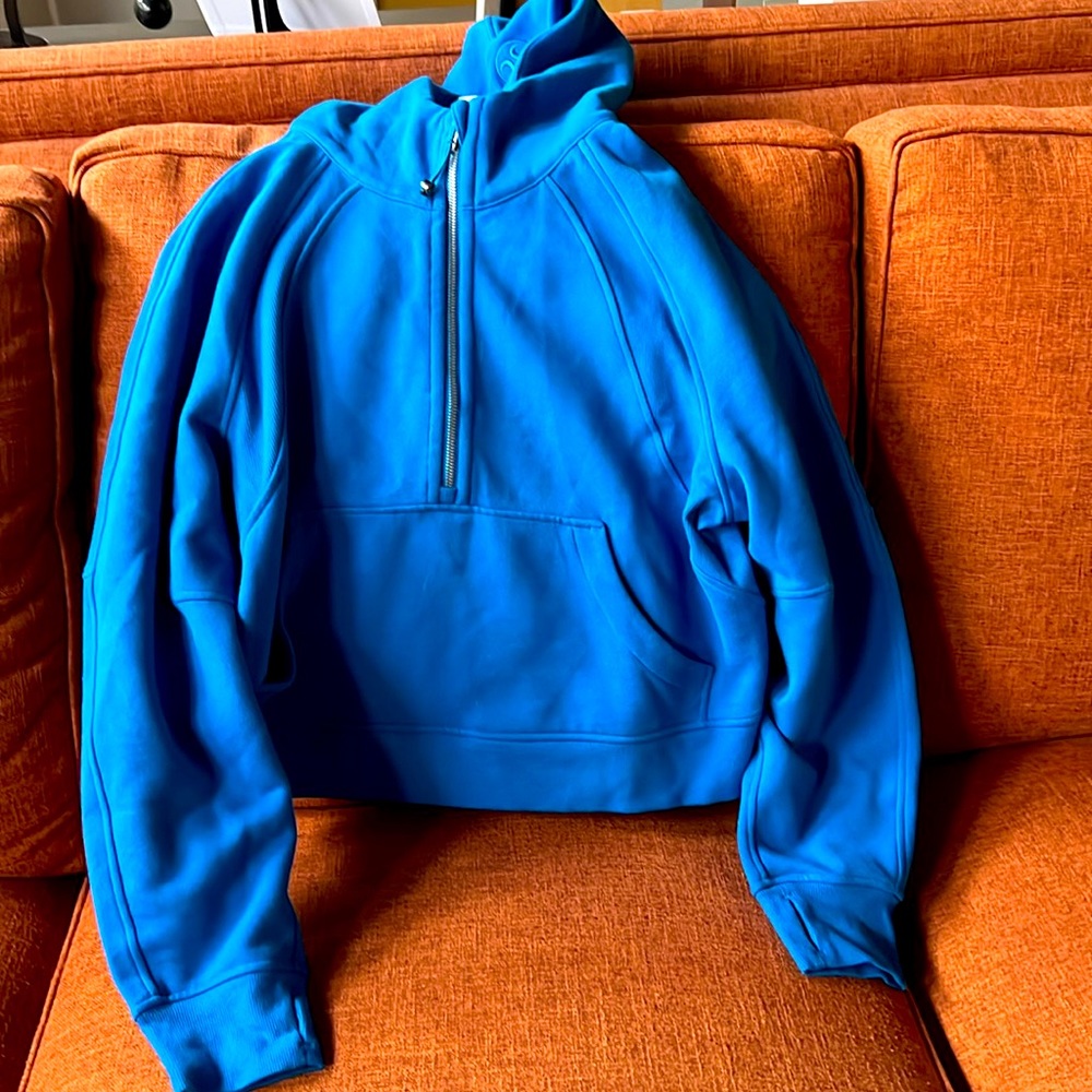 Lululemon oversized  scuba 1/2 zip hoodie. M/L Poolside Great used condition.